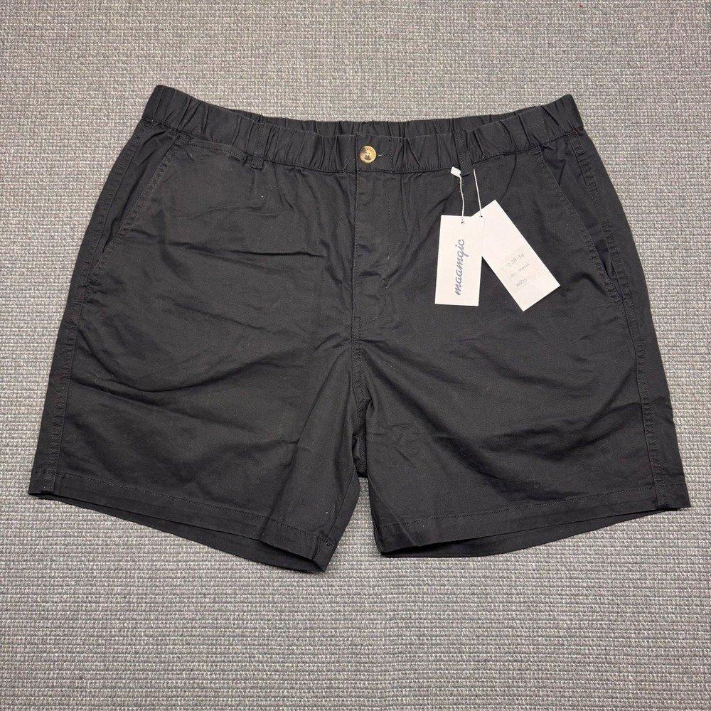 Maamgic Mens Casual Elastic Waist Shorts Black Size 38 NWT‎ 20111800110
